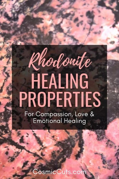 Whether you’re a crystal curious beginner or a well-seasoned expert, Rhodonite healing properties are beneficial to all. This stone is loving, nurturing, and an all-around healer. Discover Rhodonite meaning and properties so you can use it to improve your life! #rhodonite #rhodonitemeaning #rhodoniteproperties https://cosmiccuts.com/blogs/healing-stones-blog/rhodonite-healing-properties Rhodolite Crystal Meaning, Heal Gallbladder, Rhodonite Crystal Meaning, Rhodonite Meaning, Healing Crystals Decor, Positive Energy Crystals, Crystal Magick, What Are Crystals, Crystal Work