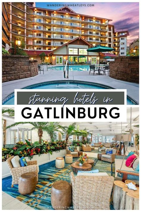 Are you looking for great places to stay in Gatlinburg Tennessee? Here are the 12 BEST hotels in Gatlinburg for the perfect Tennessee vacation! | Gatlinburg hotels | where to stay in Gatlinburg | accommodation in Gatlinburg | hotels in Tennessee | accommodation in Tennessee | where to stay in Tennessee | Tennessee hotels | places to stay in Virginia | Tennessee travel | Tennessee accommodations | places in Tennessee | USA travel | Gatlinburg travel | #Tennessee #Gatlinburg #USAtravel #hotels Tennessee Gatlinburg, Gatlinburg Tennessee Vacation, Smokey Mountains National Park, Tennessee Road Trip, Smokey Mountains Vacation, Mountain Hotel, Smoky Mountains Vacation, Tennessee Travel, Stunning Hotels