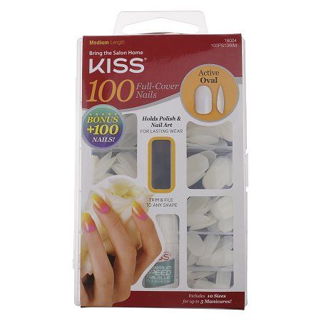 Kiss Press On Nails, Cover Nails, Kiss Products, Kiss Nails, Broken Nails, Nails Medium, Manicure Kit, Nail Fungus, Oval Nails