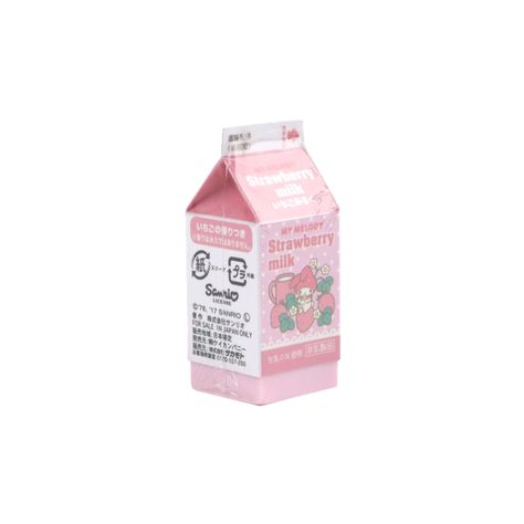 My Melody Strawberry, Strawberry Milk Carton, Notebook Collage, Pink Milk, Milk Carton, Strawberry Milk, Phone Icon, Phone Themes, My Melody