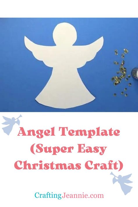 Angel Template (Super Easy Christmas Craft) Angel Template, Christmas Bulletin Boards, Preschool Christmas Activities, Christmas Angel Crafts, Nursery Crafts, Easy Christmas Craft, School Kids Crafts, Free Printable Crafts, Free Angel