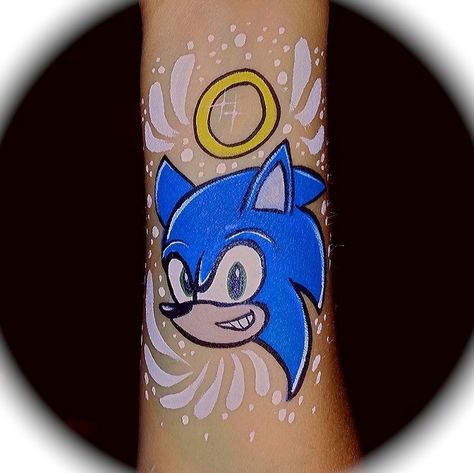 Arm Face Painting, Mime Face Paint, Mask Face Paint, Halloween Makeup Clown, Sonic Face, Cheek Art, Arm Painting, Face Paints, Face Painting Easy