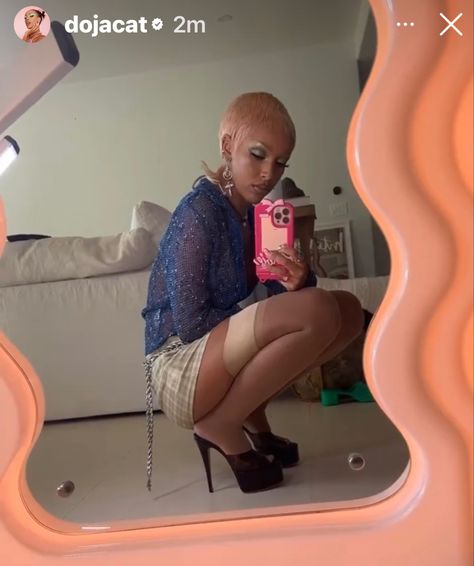 Doja Cat Mirror Selfie, Doja Cat Selfie, Doja Cat Body, Cat Instagram Story, Doja Cat Instagram, Cat Mirror, Cat Instagram, Cat Body, Cat Pfp