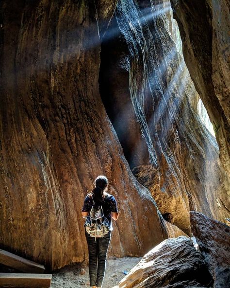 Travel Karnataka Official on Instagram: “Natural rock formations ✨ Yana caves ❤️ Featured Photographer - @a.fernweh.duo 📸 ➖ Congratulations On Your Feature👏 Follow us and use our…” Cave Photography Poses, Yana Caves Gokarna, Yana Caves, Cave Photoshoot, Cave Photography, Cave Photos, Vision Board Images, Travel Infographic, Hampi