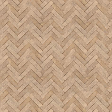 A parquet effect or herringbone pattern brick design with a distressed effect to the tile edges.  Shown in the Sand soft brown colourway. Brick Herringbone Pattern, Brick Pattern Texture, Marron Pastel, Architecture Symbols, Herringbone Brick, Texture Interior, Albany Wallpaper, Architecture Design Presentation, Brick Floor