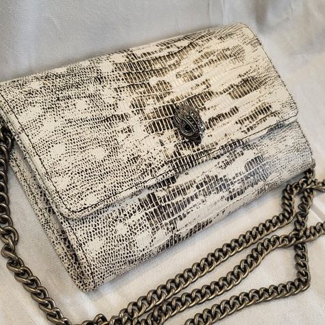 Kurt Geiger Kensington Crossbody Clutch White Leather Snake Print Wallet Crossbody Clutch, Wallet Shop, Snakeskin Print, Kurt Geiger, Snake Print, Girls Night, White Leather, Date Night, Wallet