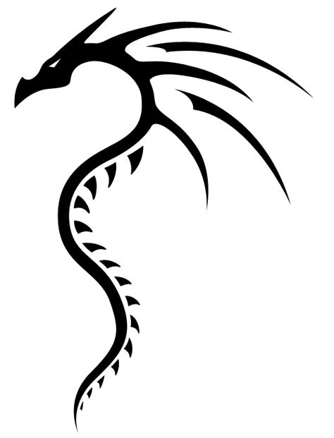 Tribal dragon 2 - ClipArt Best - ClipArt Best Dragon Henna, Dragon Tattoo Simple, Dragon Tattoo Drawing, Dragons Tattoo, Small Dragon Tattoos, Tattoo Diy, Chinese Dragon Tattoos, Design Dragon, Yin Yang Tattoos