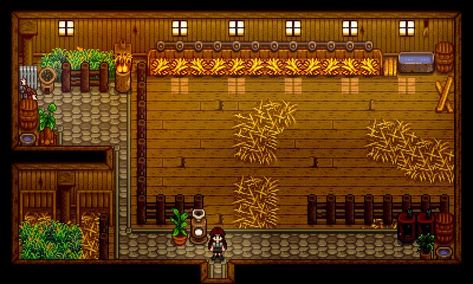 Stardew Farms, Barn Layout, Stardew Valley Layout, Stardew Valley Tips, Stardew Valley Farms, Farm Layout, Gamer Boy, Dekor Diy, Barn Design