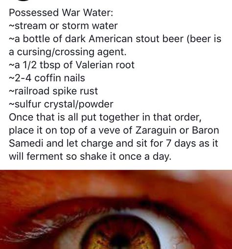 Tar Water Witchcraft, Magick Waters, Tar Water, Spell Recipes, Water Magick, Banishing Spells, Hoodoo Magic, Curse Spells, Hoodoo Conjure