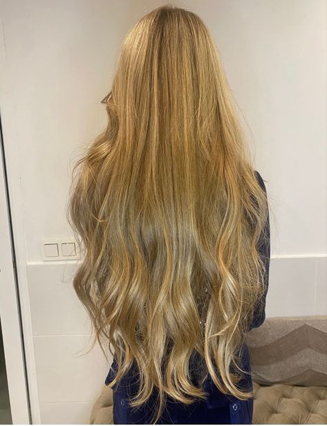 #longhair #longhairstyle #hair #aesthetichair #fashion Long Hair Inspiration Straight, Long Thick Hair Blonde, Long Healthy Hair Blonde, Long Dark Blonde Hair With Layers, Extra Long Blonde Hair, Type 1c Hair, Long Dirty Blonde Hair, Dark Golden Blonde Hair, Long Golden Blonde Hair