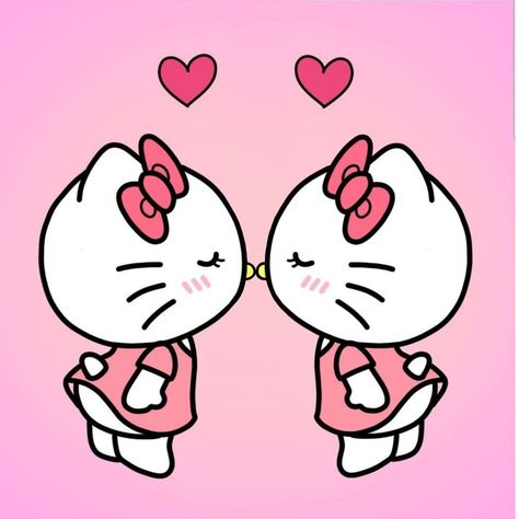 Lesbian/feminine matching pfp Kitty Matching Pfp, Hello Kitty Matching, Matching Pfp, Hello Kitty, Kitty