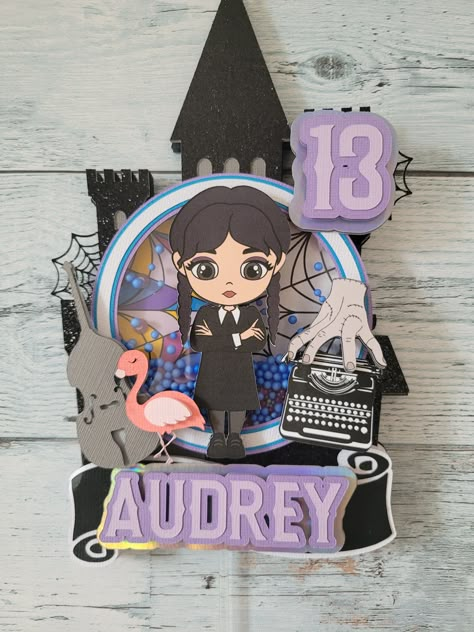 Excited to share the latest addition to my #etsy shop: Wednesday Addams Cake Topper #wednesdayaddams #wednesdayparty #wednesdaybirthday #wednesdaybanner #wednesdaydecor #wednesdaycaketopper https://etsy.me/3vXgOx1 Wednesday Addams Cake Topper, Wednesday Addams Cake, Wednesday Addams Party Ideas, Addams Family Theme Party, Wednesday Addams Party, Addams Family Theme, Diy Cake Topper Birthday, Idee Cricut, Superhero Cake