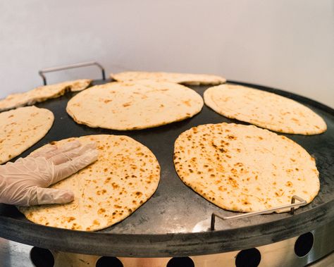 Serving Pita Bread on Saj Machine at Simsim Outstanding Shawarma Saj Bread, Beef Kebab, Shawarma Chicken, Halal Restaurant, Arabic Bread, Chicken Kebab, San Diego Restaurants, Chicken Kebabs, Pita Bread