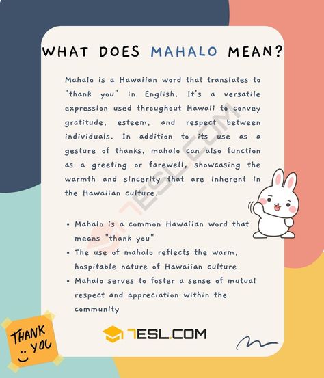 Mahalo Meaning: What Does Mahalo Mean? Mahalo Meaning, Hawaiian Culture, Mutual Respect, Korean Language, Beautiful Islands, Gratitude, The Fosters, Meant To Be, Education