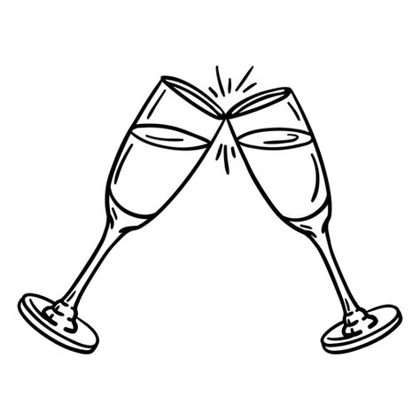 Champagne glasses stroke #AD , #Champagne, #stroke, #glasses Cartoon Champagne Glasses, Champagne Glasses Tattoo, Champagne Glasses Illustration, Champagne Glasses Drawing, Champagne Glass Drawing, Champagne Glass Tattoo, Champagne Glass Illustration, Champagne Drawing, Disney Coloring Pages Printables