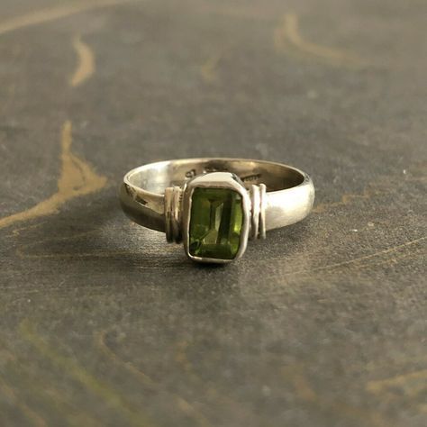 Thick Band Ring, Natural Gemstone Ring, Dope Jewelry, Funky Jewelry, Peridot Ring, Ring Dainty, Silver Rings Handmade, Ring Promise, Ring Gemstone