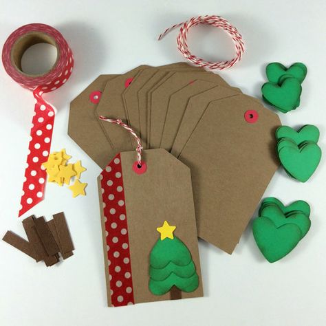 Diy Xmas Cards, Diy Christmas Tags, Christmas Gift Tags Diy, Christmas Gift Tags Handmade, Xmas Tags, Christmas Gift Tag, Gift Tags Diy, Christmas Card Crafts, Handmade Christmas Decorations