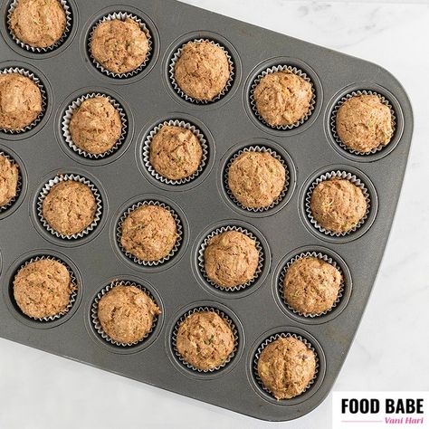 Banana Muffins No Sugar, Zucchini Mini Muffins, Zucchini Banana Muffins, Banana Mini Muffins, Blw Ideas, Oatmeal Ideas, Paleo Banana Muffins, Banana Zucchini Muffins, Mini Muffin Recipe