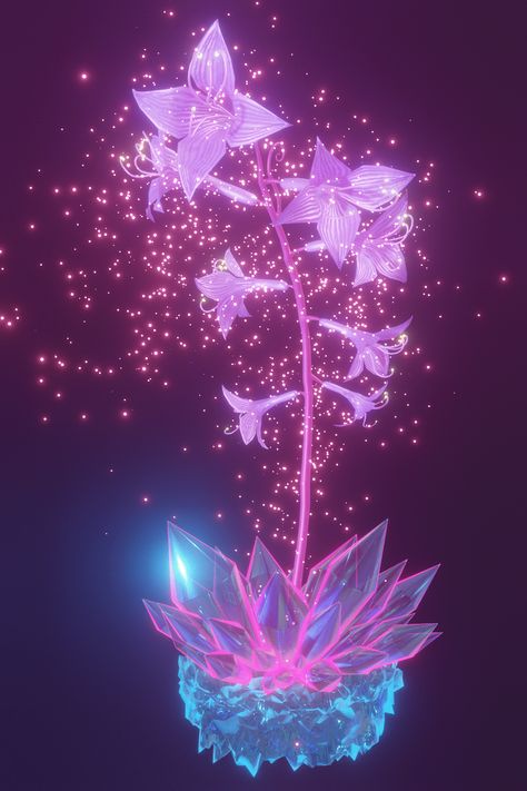 Fantasy Flowers Magic, Fantasy Plants, Arte Glitter, Magic Flower, Flower 3d, Magic Aesthetic, Fantasy Art Landscapes, Fantasy Concept Art, Fantasy Aesthetic