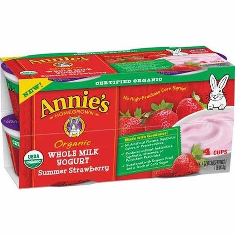 Annie's Yogurt $0.50 Off! Yogurt Tubes, Wholesome Snacks, Strawberry Yogurt, Grocery Coupons, Food Coupon, Breakfast On The Go, Quick Lunches, Yogurt Cups, Whole Milk