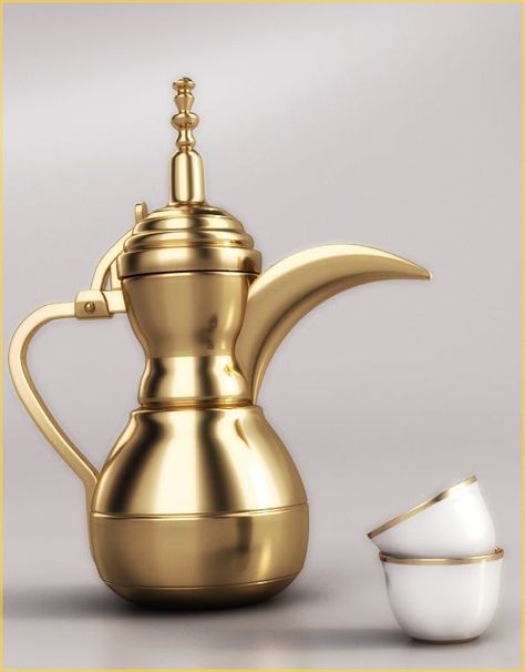 modern dallah set cup - Google Search Dallah Arabic Coffee, Arab Coffee, Arabic Coffee Pot, Arabian Coffee, Dessert Safari, Arabic Tea, Arabian Decor, Smeg Appliances, Arabic Coffee