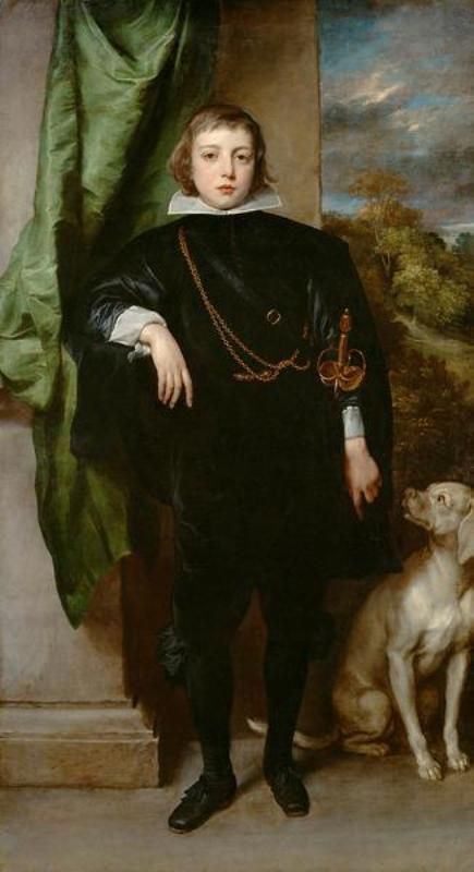 Anthony van Dyck - Filippo Francesco d'Este, Marquis di Lanzo with dog Baroque Clothing, 17th Century Portraits, Kunsthistorisches Museum Wien, Prince Rupert, Anthony Van Dyck, 17th Century Art, Red Heads, Getty Museum, Weimaraner