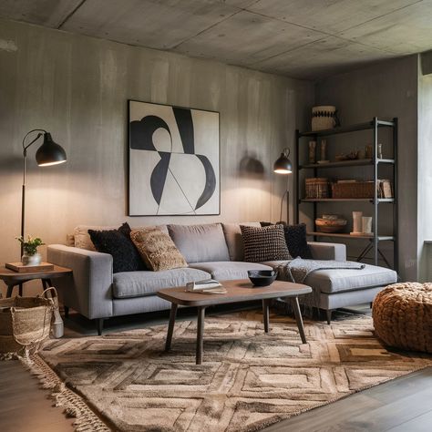 Modern Men’s Apartment 🖤🖤💖 Young Men’s Apartment, Male Apartment, Masculine Apartment, Bachelor Apartments, Minimalist Studio Apartment, Men Apartment, Ethnic Decor, Modern Men, Bachelor Pad