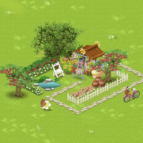 Hay Day Farm Design Layout, Hey Day Farm Design, Hay Day Farm Design Ideas Easy, Hay Day App, Hayday Layout, Hayday Farm Design, Flower Shop Design, Farm Day, Farm Layout