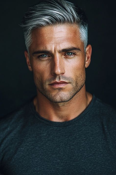 Silver Haired Man, Gray Hair Men, Silver Hair Men, Silver Foxes Men, Good Haircut, Wedding Cancellation, Older Mens Hairstyles, Grey Hair Men, Men With Grey Hair