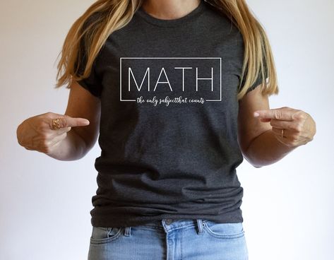 This Gender-Neutral Adult Graphic Tees item by EOEDesignGifts has 144 favorites from Etsy shoppers. Ships from Irvine, CA. Listed on Jun 23, 2024 Math Club Shirts Design, Math Department Shirts, Math Team Shirts, Math Tshirts Funny, Math T-shirts, Math Tshirt Design, Math Teacher Shirt, Gifts For Math Teachers, Math Shirts Teacher