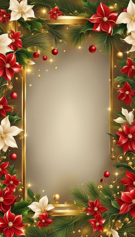 Christmas frame - AI creation Christmas Logo Background, Christmas Borders And Frames, Christmas Note Paper, A4 Size Paper Border Design Flower, Xmas Frames, Christmas Wishes Greetings, Christmas Flyer Template, Merry Christmas Poster, Christmas Tree Background