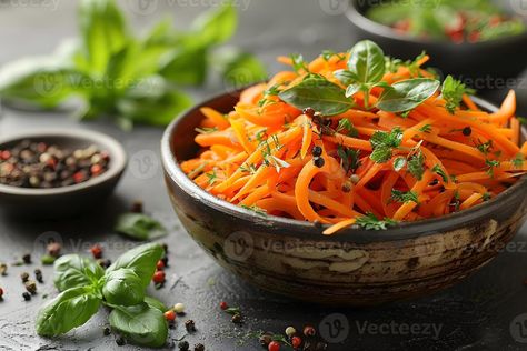 Fresh Carrot Salad with Herbs and Peppercorns Perfect for Healthy Diets and Summer Meals Salad With Herbs, Healthy Diets, Summer Meals, Carrot Salad, Summer Recipes, Healthy Diet, Aesthetic Art, Carrots, Herbs