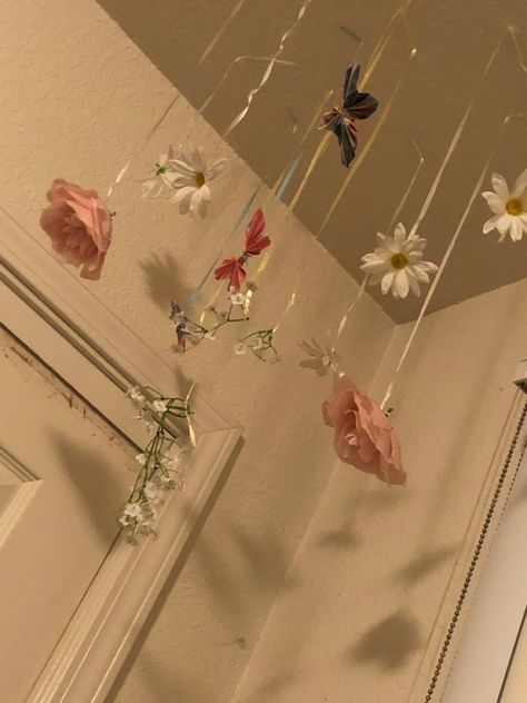 Spring Room Decor, Hanging Butterflies, Spring Room, Butterfly Hanging, Butterfly Decor, Paper Butterfly, Ceiling Hanging, Floral Butterfly, Butterfly Decorations