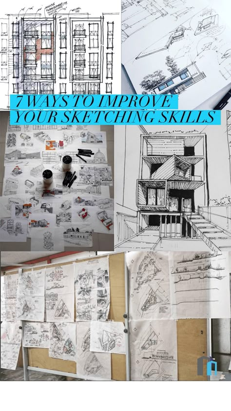 How to improve your architectural sketching skills How To Learn Architecture, Architect Sketching, How To Sketch Interior Design, Practice Drawing For Architecture, Architectural Sketchbook, Interior Sketching, Architectural Sketching, Architecture Sketching, Tips For Architecture Students