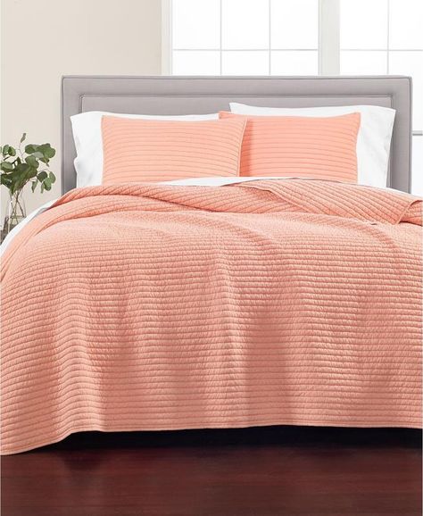 Martha Stewart Collection Washed Rice Stitch Full/Queen Quilt 140 Thread Count, Coral - Walmart.com - Walmart.com Rice Stitch, Coral Quilt, Quilted Bedspreads, Mattress Brands, Twin Quilt, Space Furniture, King Quilt, Queen Quilt, Bedspreads