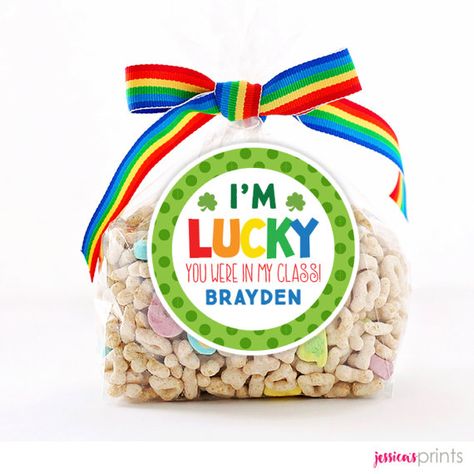 Personalized Stickers I'm Lucky You Were in My Class, Last Day of School Circle Stickers, Classroom Crab Party, Fun Party Favors, St Patricks Day Party, Valentine Party Favors, Circle Stickers, Day Stickers, Party Labels, Party Stickers, Nautical Party