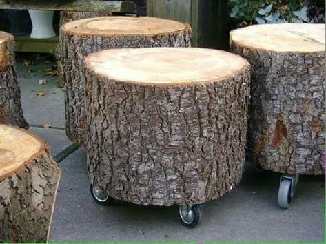 Diy Seating, Tree Stumps, Diy Tree, Into The Wood, Diy Outdoor Decor, Log Furniture, Diy Holz, Backyard Diy Projects, Garden Seating