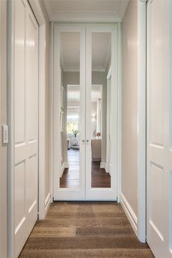 Hallway Closet Doors, Hallway Door Ideas, End Of Hallway, Closet Door Ideas, Old Closet Doors, French Closet Doors, Hallway Door, Glass Closet Doors, Modern Hall