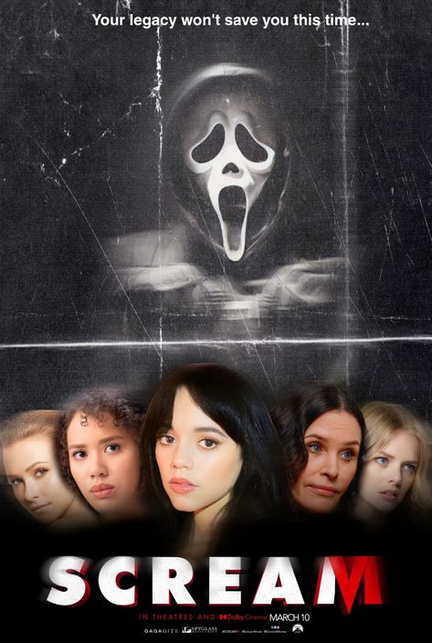 Scream / Scream 6 Poster  / Jenna Ortega / SCREAM 6 / 2023 / Hayden Panettiere / Jasmin Savoy Brown / Samara Weaving / Courteney Cox Jenna Ortega Scream 6, Scream 6 Poster, Asthetic Picture Money, Jenna Ortega Scream, Jasmin Savoy Brown, Jasmin Savoy, Savoy Brown, Scream Vi, Mikey Madison