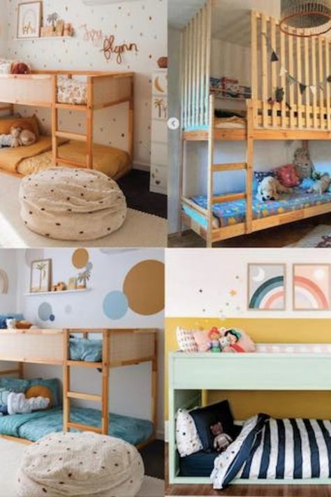 Ikea Kura Bunk Bed Ideas, Kura Bunk Bed Ideas, Ikea Kura Bunk Bed, Kura Bunk Bed, Ikea Kura Bunk, Ikea Bunk Bed Hack, Small Room Ikea, Unique Bunk Beds, Ikea Bunk Bed