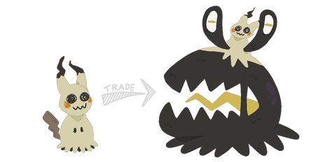 This is a fake evolution of Mimikyu. It evolves by trading and takes on a less-scarier form when evolved. Bat Signal, Olaf, Olaf The Snowman, Superhero Logos, Evolution, Bat, Disney Characters, Disney, Fictional Characters