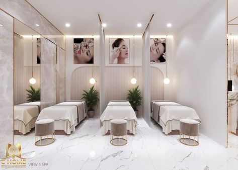 Spa Massage Room, Massage Room Design, Home Spa Room, Lavabo Design, Esthetician Room Decor, Esthetics Room, Spa Room Decor, Spa Interior Design, Salon Suites Decor