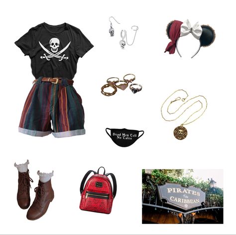 Pirates Of The Caribbean Disney Outfit, Disney Punk Outfits, Disney Bounding Pirate, Disneyland Fashion Outfits, Pirates Of The Caribbean Disneybound, Disneybound Outfits Villians, Disneyland Bounding Outfits, Pirate Disneybound, Pirates Disneybound