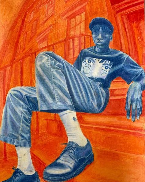 City Boy, Oil Pastel Art, Pencil Crayon, Crayon Art, Arte Inspo, Arte Sketchbook, A Level Art, Ap Art, Light Academia