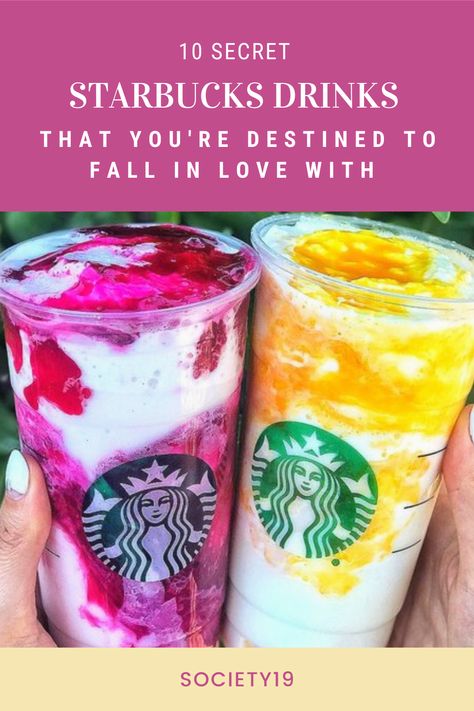 10 Secret Starbucks Drinks That You Are Destined To Fall In Love With - Society19 Fruity Starbucks, Starbucks Teas Drinks, Starbucks Caramel Brulee Latte, Starbucks Strawberry Acai Refresher, Vanilla Bean Frappe, Copycat Starbucks Drinks, Rainbow Drinks, Strawberry Acai Refresher, Starbucks Matcha