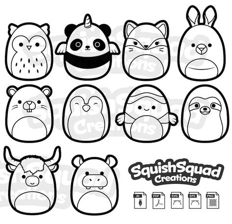 Cricut Squishmallow, Squishmallows Paper Squishy, Squishmallows Penguin, Squishmallow Svg, Squishmallow Tattoo, Squishmallows Drawing, Squishmallows Coloring Pages, Cute Squishmallows, Squish Squad