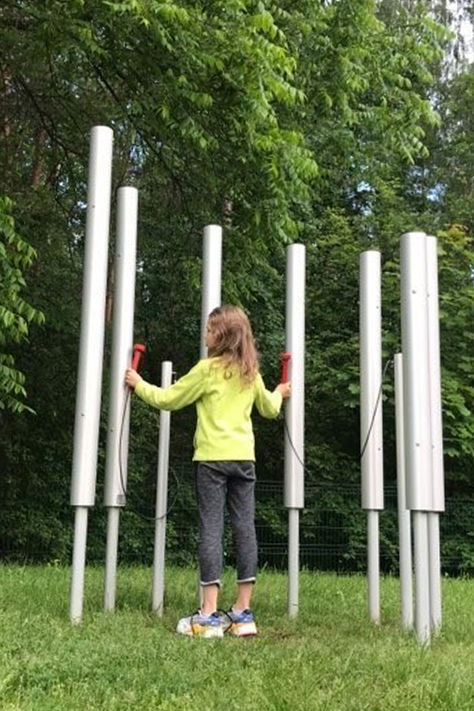 Outdoor Music Area, Musical Playground, Natural Outdoor Playground, Sensory Gardens, Tubular Bells, Music Garden, Adult Playground, Music Project, Diy Instruments