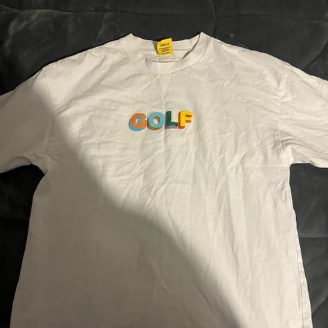 Golf Wang Tee Tyler The Creator Merch, Tyler The Creator Golf, Golf T Shirts, Tyler The Creator, Golf Shirt, Golf Shirts, White T, Jean Shirts, Sneaker Boots