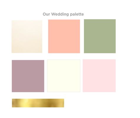 Cream, Peach, Sage, Dusty Rose/Purple, Ivory, Pale Pink, Gold Accents Lilac Pink Sage Wedding, Pale Pink And Green Colour Palettes, Peach Lilac Color Palettes, Pink Sage Gold Cream Wddding, Lavender Pink Green Color Palette, Peach Gold Wedding, Minimal Stationery, Gold Color Palettes, Peach And Green