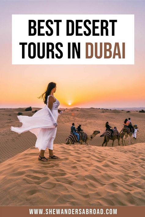 Looking for the best desert safaris in Dubai? No need to look further! Here's the ultimate list of the best desert safari tours in Dubai for every budget. | Dubai travel tips | United Arab Emirates travel tips | Dubai desert safari | Dubai desert tour | Best things to do in Dubai | Dubai desert sunset | Dubai desert quad biking | Dubai desert dune bashing | Adventurous things to do in Dubai | Dubai bucket list | Dubai desert camping | Dubai desert experience | What to do in Dubai | Dubai trip Dubai Desert Photography, Best Places In Dubai, Safari Desert, Desert Camping, Camel Riding, Qatar Travel, Abu Dhabi Travel, Best Desert, Dubai Trip